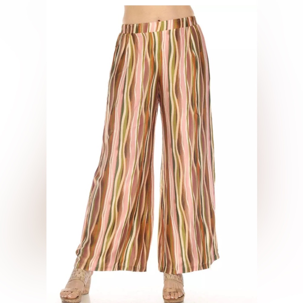 Johnny Was Love Chantel Easy Retro Wide Leg Pants Boho Chic L64723 extra small